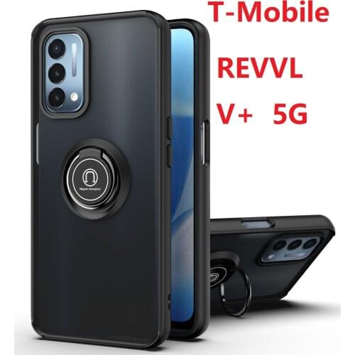 Armor For TCL REVVL V Plus V+ 5G Case Silicon Car Holder Ring Hard Cover
