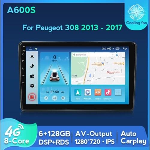 4G Wifi GPS 6+128G Android 11 Car Stereo 2din For Peugeot 308 308sw 2013-2017 DSP CarPlay Auto Radio Multimedia Dvd Player BT FM