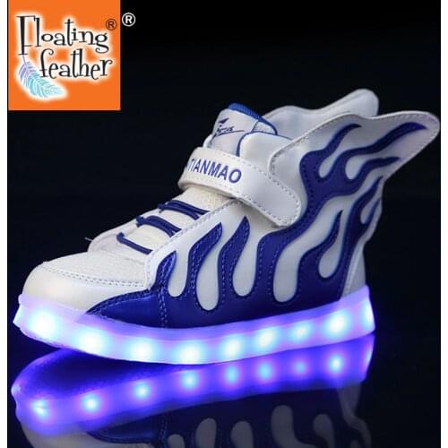 Size 25-37 Children Luminous Sneakers For Kids Led Shoes With Light up sole Glowing Shoes For Boys Girls USB Charged Led Sneaker