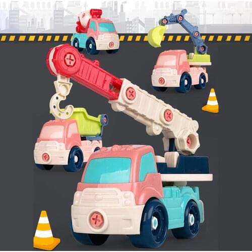 Children Detachable Screw Disassembling Engineering Vehicle Kids Educational Toy