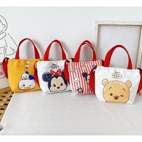 Disney Tote Bag Mickey Minnie Winnie The Pooh Donald Duck Cartoon Bags Shoulder Bag Satchels Cartoon Cute Style Handbags Gift