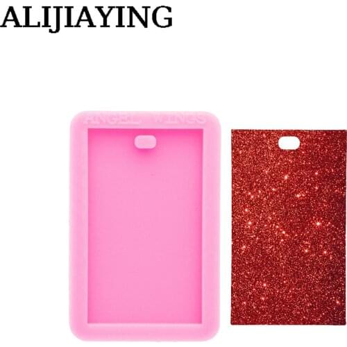 DY0575 Super Glossy Rectangle Keychain Silicone Mold Epoxy Craft Molds DIY Polymer Clay Resin Crafting Mould