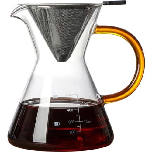 Ecocoffee 500ml Heatproof Glass Coffee Sharing Kettle Coffee Maker
