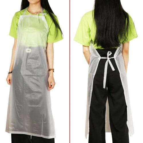 PVC Chef Apron Transparent Frosted Vinyl Waterproof Oil Resistance Apron Kitchen Cooking for Household Daily Use