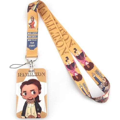 FD0204 Hamilton Card Sets Keychain Neckband Lanyard USB ID Card Badge Holder Mobile Belt Lanyard Mobile Phone Accessories