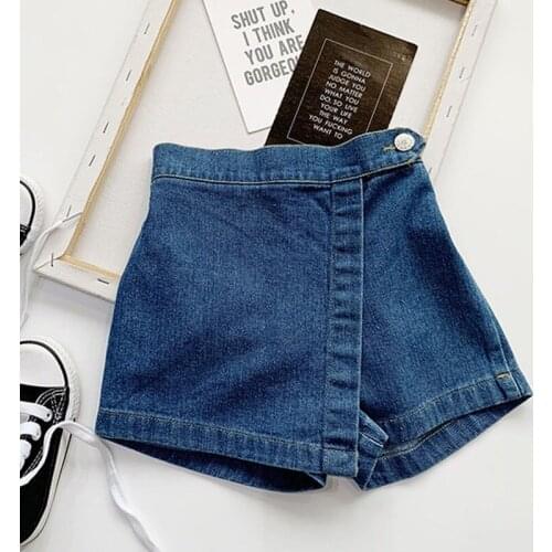 Humor Bear Denim Shorts For Girls