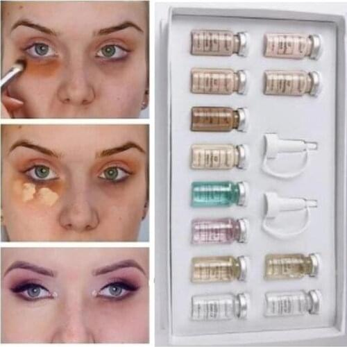 12 vials Korean Cosmetic Dermawhite BB Cream Glow Behandling Starter Kit Stayve Liquid Foundation For Skin Whitening Brightening