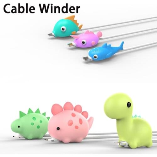 Mini Cartoon Cable Charger Protector Data Cable Organizer Management Cute Animal Cable Winders For Accessories & Parts
