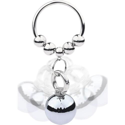 6 Size Male Penis Cock Ring Heavy Duty Metal Locking Testicular Pendant Weight For Men CBT Glans Rings Delay BDSM Sex Toys Shop