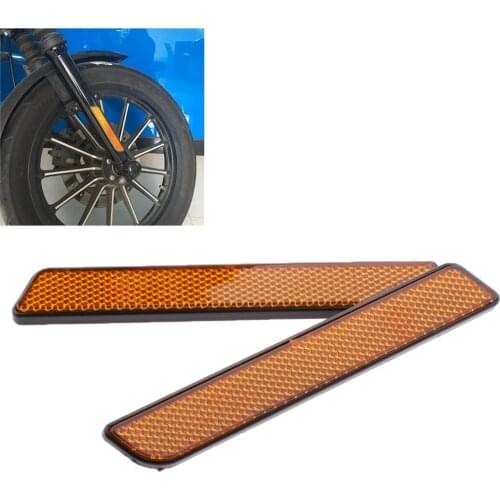 2 Pcs Motorcycle Front Fork Leg Reflectors Set For Harley Softail Dyna Sportster Honda Suzuki KTM Etc Motorcycle Accessories
