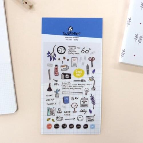 Sonia Scrapbooking Sticker Keep a Record of Daily Lives PVC Decoration Hobby DIY Craft Korea Original Suatelier Stiker