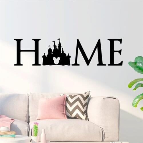 Disney princess castle logo wall stickers bedroom home decorations cartoon wall decals vinyl mural art diy posters