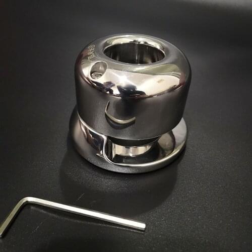 Latest Design Stainless Steel Scrotal Bird Lock Weight Delay Stretcher Extension Cock Ring Male Chastity Chastity Belt Sex Toys