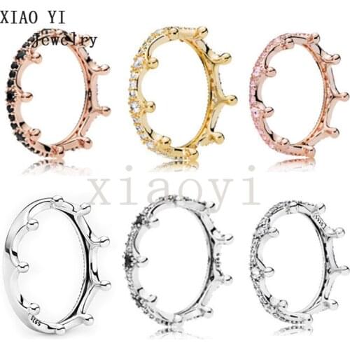 XIAOYI 2020 new 100% s925 11 classic 5 color crown ring special style overlay wedding ring fashion jewelry free delivery female