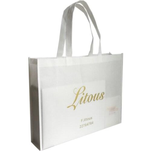 Wholesale 500Pcs/Lot Promotional Custom Logo Printed Non Woven Fabric Shopping Tote Bags for Clothing Shoes Packing