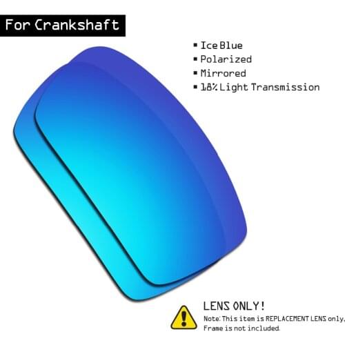 SmartVLT Polarized Sunglasses Replacement Lenses for Oakley Crankshaft - Ice Blue
