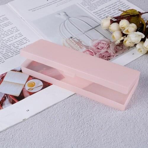 Clear Plastic Pencil Case Pen Box Kids Stationery Office School Supplies Boxes brand new and high quality