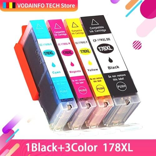QSYRAINBOW Compatible Ink Cartridge replacement For HP 178 xl 178xl Photosmart 5510 6510 7510 B109a B110a B210a 3070A 3520
