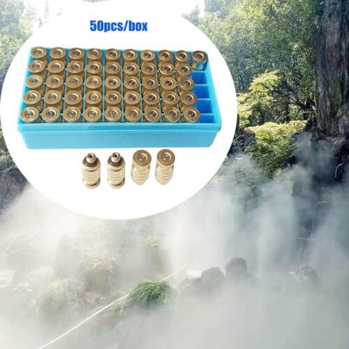 High pressure fine atomizing nozzle water spray cooling humidifier 0.1mm-0.7mm orifice fog brass nozzle sprayer 50pcs/lot