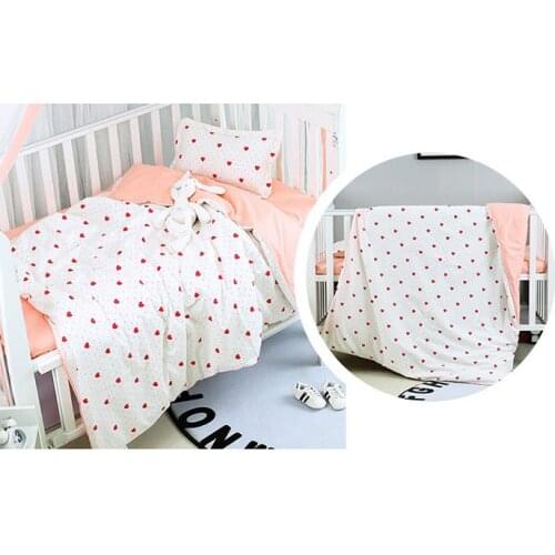 With Filling lovely Baby Bedding Set Baby cradle cot bedding set cunas crib set ropa de cuna unpick wash,Duvet /Sheet/Pillow