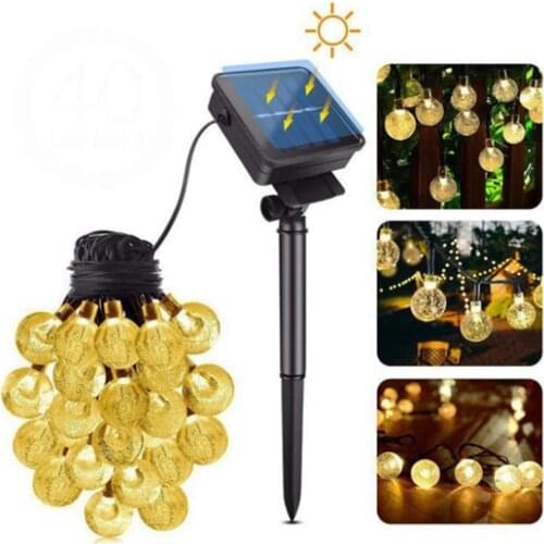 LED Solar Outdoor String Decorative Lights Warm White Multicolor Christmas Decorative LED Light Solar Garden Waterproof Holiday
