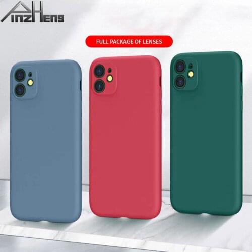 PINZHENG Protection Phone Case For iPhone 11 12 Pro Max XR X XS Max 6 6S 7 8 Plus Cases Soft TPU Silicone Protective Back Cover