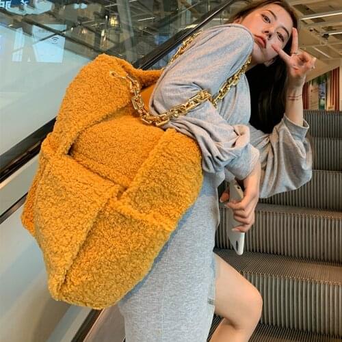 Women Bag New Tote Bag Autumn Winter Fashion Chains Shoulder Bag High-Capacity Handbag Korean Ladylike Shopping Bag