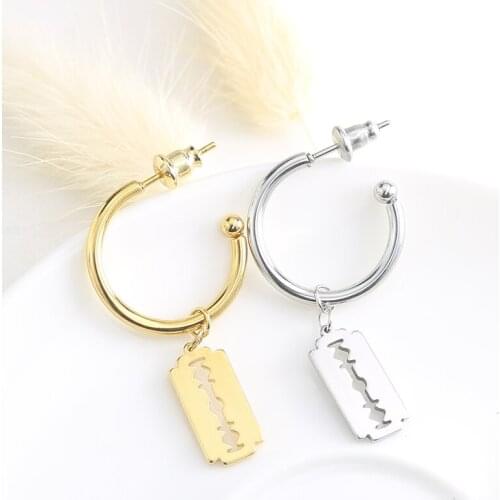 Innopes Korean fashion dangle earrings stainless steel punk unusual earrings womens vintage tassels statement drop earring