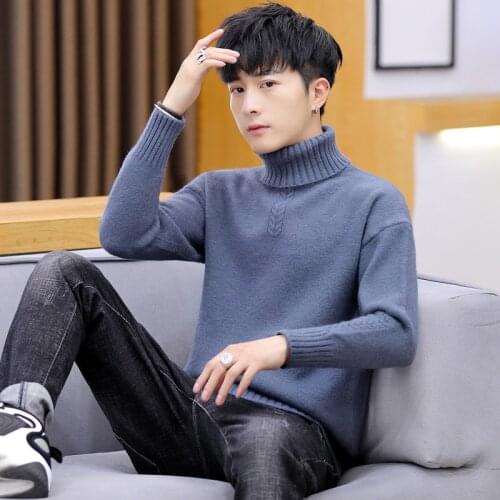 Winter Warm Turtleneck Sweater 2020 New Men Fashion Knitted Mens Sweaters Casual Trendy Male Slim Fit Pullover