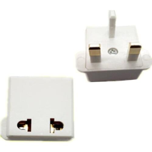 100pcs Universal UK Power Adapter US EU European To British UK Travel Plug Adapter AC Power Cord Cable Socket Electrical Outlet
