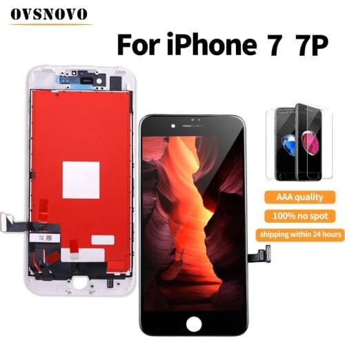 3 pcs/lot 100% No Dead Pixel LCD For iPhone 7 Screen Digitizer Display Assembly Replacement with Tool&Tempered Glass Black/White
