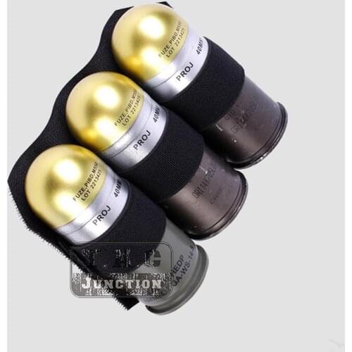 3 Cell 40MM Grenade Shell Flash Bang Holder Hook Pouch For Chest Rig Vest Insert Storage Accessories Black