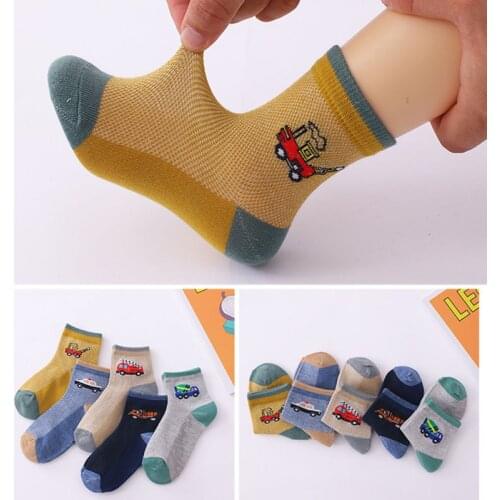 5 Pairs Kids Socks Cute Cartoon Bear Boys Girls Winter Socks Spring Autumn Soft Cotton Breathable Sport Children Socks Baby Sock