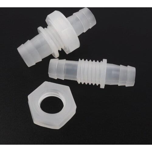 5pcs M12~M16 Thread 8~12mm Pagoda Joints PP Straight Connectors Hex Nut Aquarium Fish Tank Air Pump Fittings Water Hose Parts