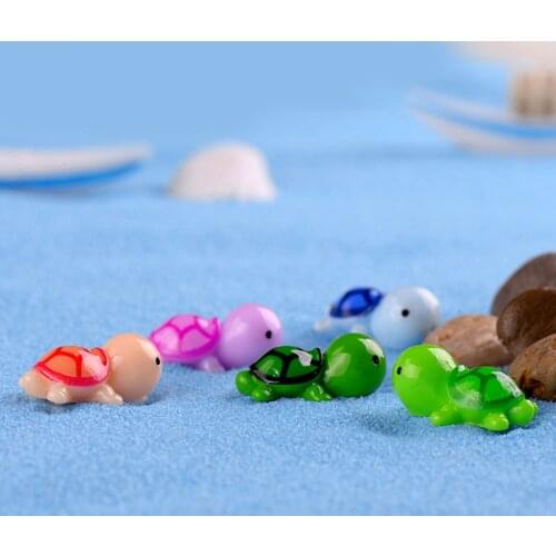 5Pcs Miniature Fairy Garden Resin Crafts Turtle Toys Ornament Dollhouse Plant Pot DIY Decor Home Office Decoration Gift
