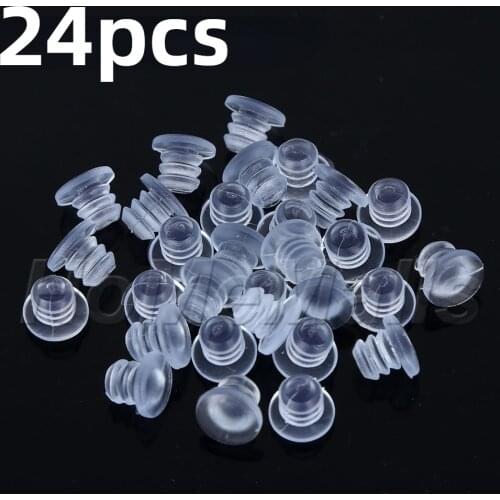 50/100pcs Clear Rubber Bumper Pads Anti Collision Hole Plugs Embedded Soft For Cabinet Doors Drawers Anti-slip Foot Pad