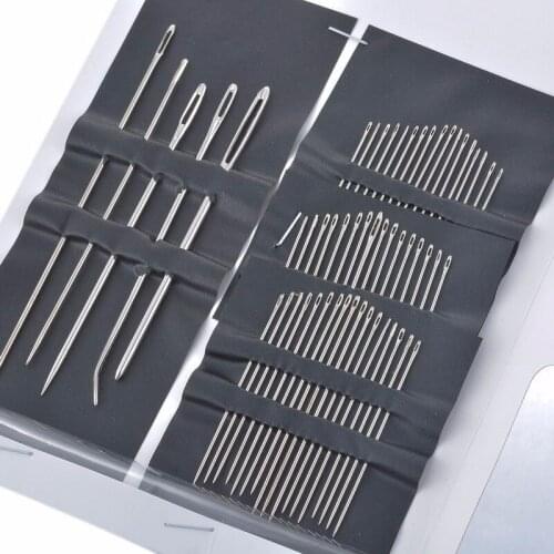 55Pcs/Set Stainless Steel Sewing Needles Set Hand Stitches Tools Household Different Sizes Sewing Accessories DIY Crafts Supply