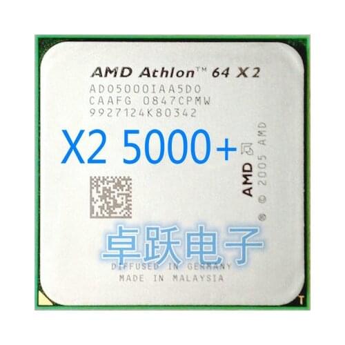 AMD CPU Athlon 64 X2 5000+ 2.6GHz AM2 940pin Dual-Core Processor desktop cpu scattered piece free shipping