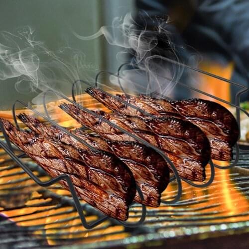 Non-stick Square Steak Rack Meat Grill Stand Roasting Rib Holder Barbecue Tool Outdoor Picnic BBQ Accessories Tools
