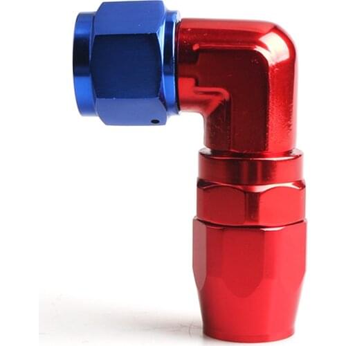 Car Oil Connector Aluminum Alloy Vehicle Car Accessories AN-10 90 Degree Gas Hose End Universal Swivel Male Fitting Oil Fuel