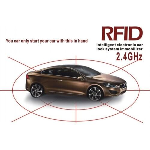 Free Shipping English Version RFID 2.4 GHz wireless car immobilizer Anti-hijacking on and off intelligent anti-hijacking