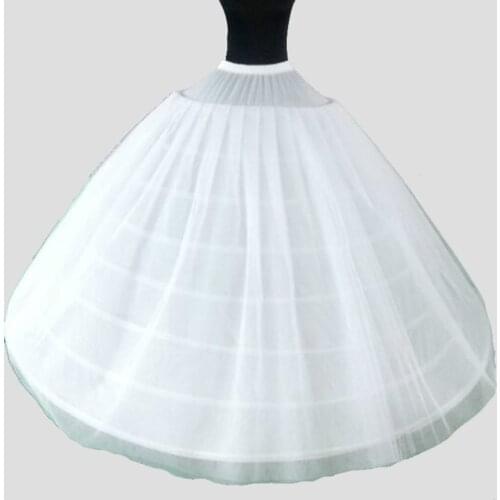 Big Wide 8 Hoops 3 Layers Tulle Long Wedding Woman Petticoats For Quinceanera Dress Elastic Waist Crinoline for Bridal Ball Gown