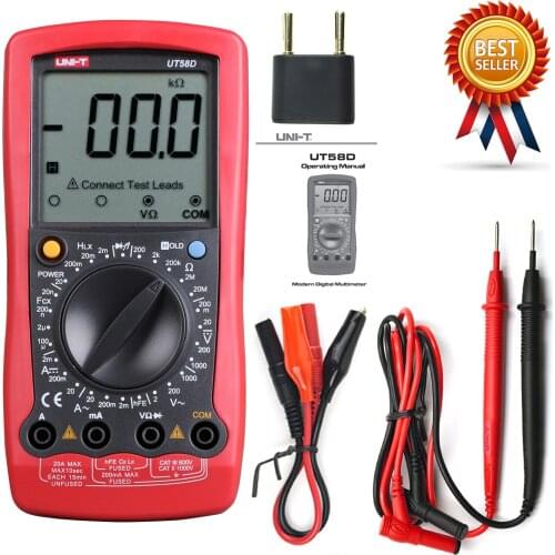 UNI-T UT58D Digital Multimeter lc Meter AC/DC Voltage Current Tester Capacitance Inductance Meter Continuity Test Digital Tester