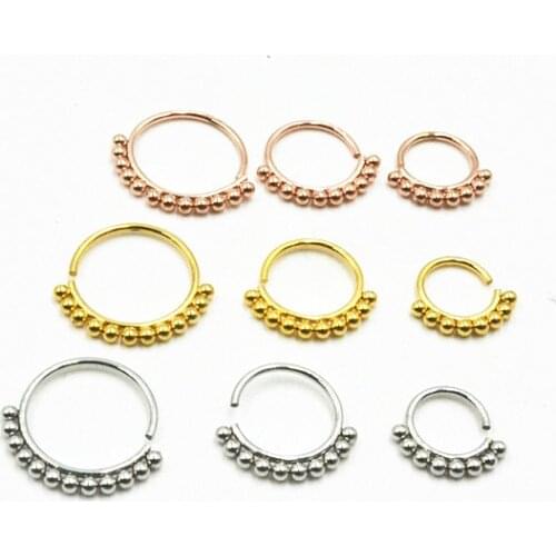50pcs/lot Free Shipping 316L Surgical Steel Seamless Open Hoop Nose Tragus Cartilage Hoop Ring Earring Body Piercing NEW