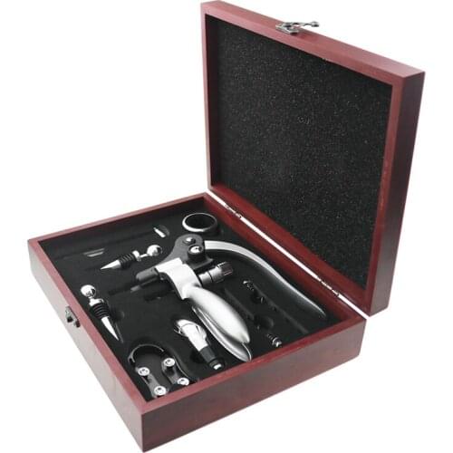 Red Wine Bottle Opener Set Alloyrabbit Opener Stopper Pourer Set in Box Wooden Case Bottle Opener Suit Open Wine Kit Wine Openin