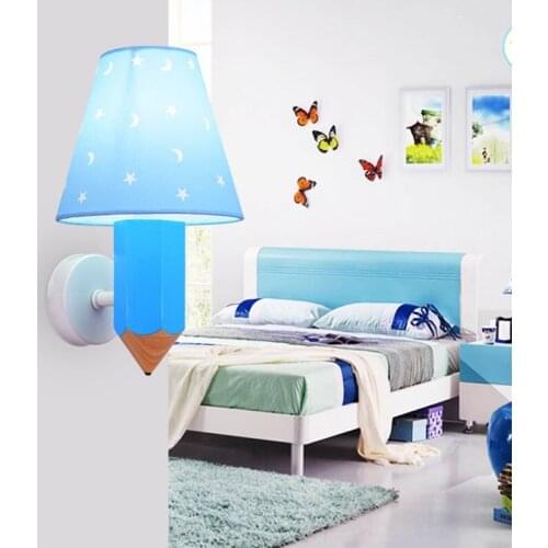 Creative Pencil Wall Lamp for Childrens Room Home Decor Wall Light Sconces Modern Led Light Fixtures Luminaire Bedroom Bed Lamp
