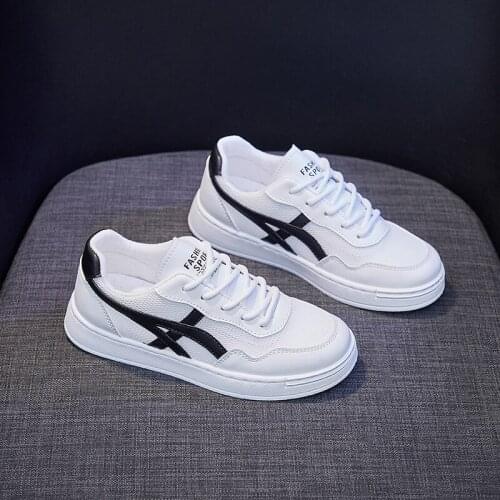 Fashion Net Face Breathable Small White Shoes Woman 2021Summer New Students Flat Running Shoes Street Shot Casual Sneakers Woman