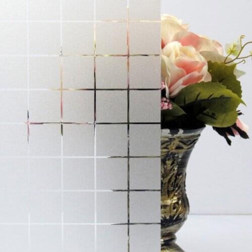 Square mosaic pattern electrostatic glass sticker opaque matte paper sticker glass office heat insulation window film