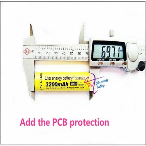 100% New Original NCR18650B 3.7 v 3200 mah 18650 Lithium Rechargeable Battery Flashlight batteries Add the PCB protection