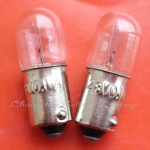 2020 Direct Selling Real Professional Ce Edison Edison Lamp New!miniature Light Lamp 28v 0.11a Ba9s T10x28 A322